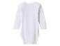 Witte romper met lange mouwen voor baby, achteraanzicht