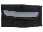Pochette noire avec bande bleue et grise