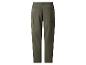 Vue arrière d'un pantalon cargo vert foncé avec poches latérales.