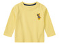 T-shirt jaune à manches longues avec un ours tenant un appareil photo