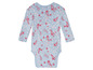 Body bébé à manches longues, bleu clair avec motif paisley