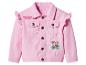 Roze spijkerjack met de tekst 'WE'VE GOT DINOS TO SAVE!' en een cartoonhondenpatch.