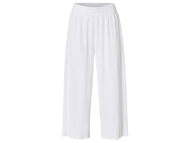 Witte broek met een elastische tailleband