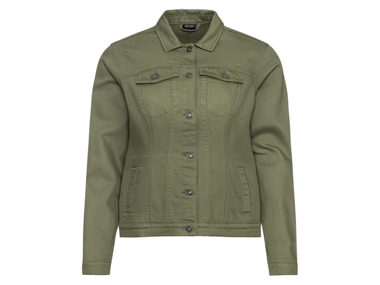 Een groen denim jack