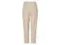 Beige broek met elastische tailleband.