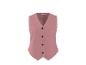 Roze damesvest met donkere knopen