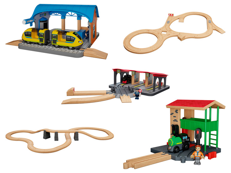Ga naar volledige schermweergave: Playtive Uitbreidingsset voor houten spoorweg - afbeelding 1