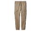 Beige cargobroek met trekkoord en elastische boorden.