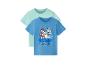 Twee T-shirts met korte mouwen, één lichtblauw en één mintgroen, met Paw Patrol-print