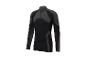 Zwart sportshirt met lange mouwen en grijs gestreept patroon
