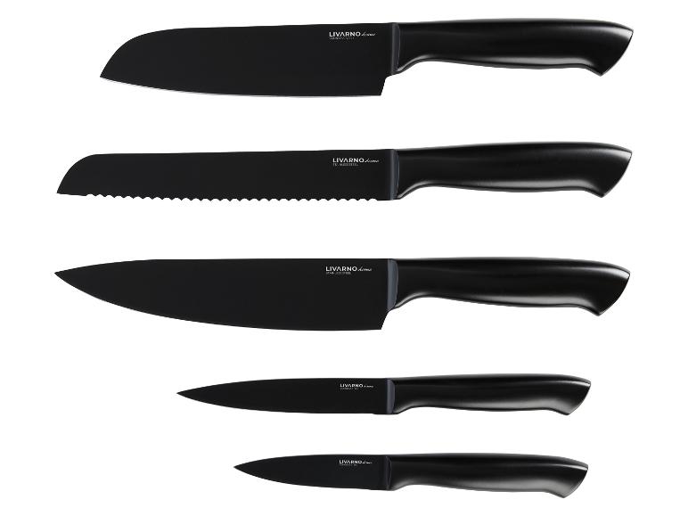 Pradel Jean Dubost 18509 knife block with 5 knives, magnetic, stainless steel, black nylon handle