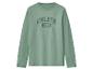 Groen T-shirt met lange mouwen en 'ATHLETIC 1986' opdruk