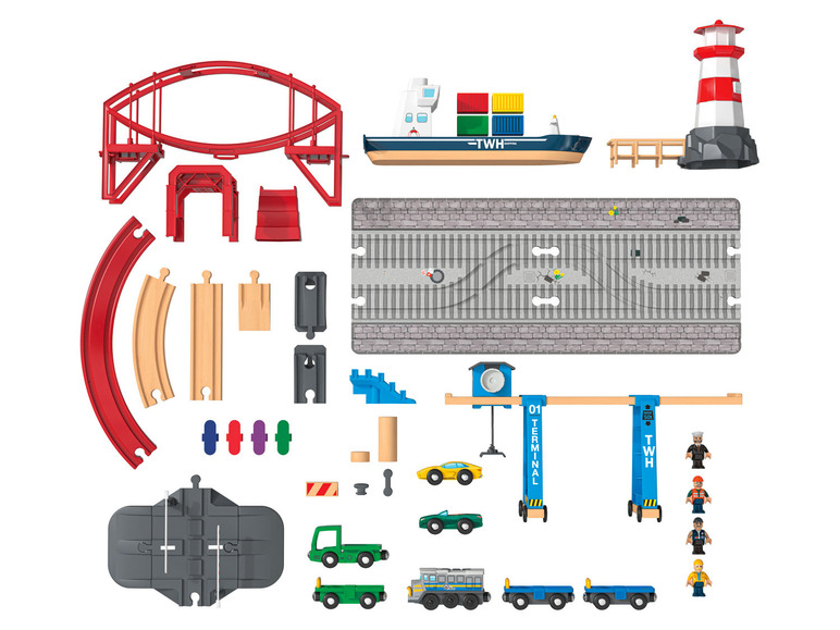 Ga naar volledige schermweergave: Playtive Houten spoorweg haven - afbeelding 8