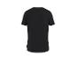 T-shirt noir à manches courtes, vue de dos.