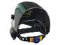 Casque de soudage noir et vert avec bandeau réglable et assombrissement automatique