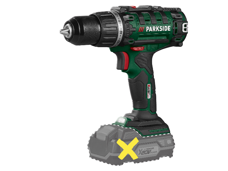 Parkside X20V Team accu-slagboormachine met accu.