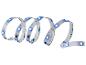 Witte LED-strip met 3M dubbelzijdig tape, opgerold op een witte achtergrond.