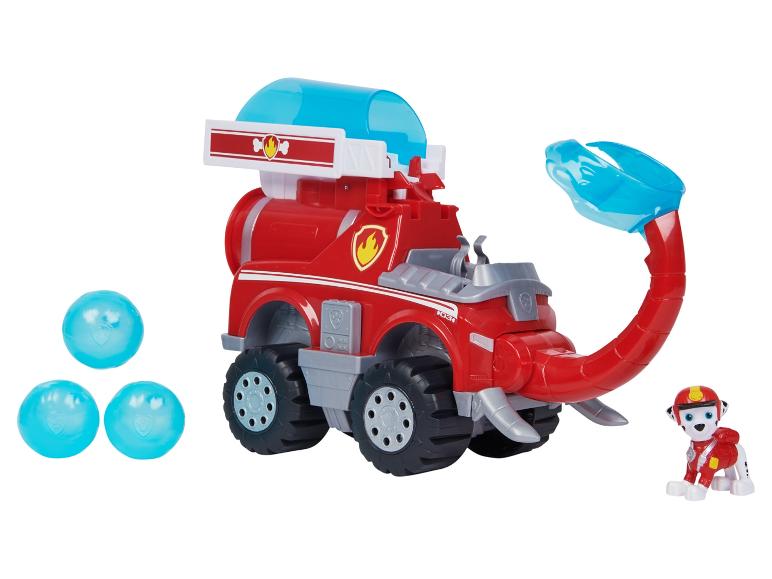 Paw Patrol Marshall Olifant brandweerwagen speelgoed met figuren en projectielen.