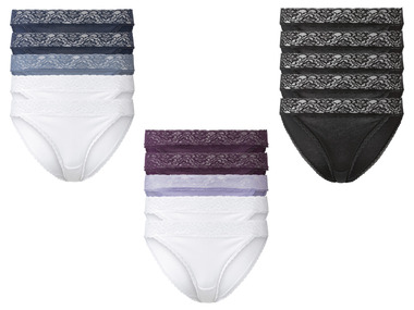 esmara® Set van 5 minislips met kant van een katoenmix