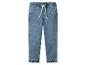 Jean jogger bleu pour enfants avec taille élastique et cordon de serrage.