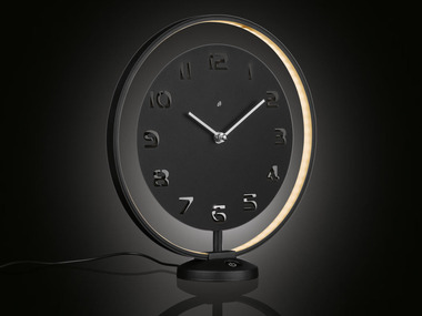 AURIOL Horloge de table avec éclairage LED, Ø 30 cm