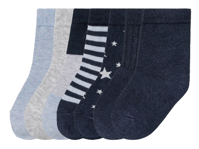 Aller en mode plein écran lupilu® Chaussettes pour garçon, 7 paires, avec teneur élevée en coton bio - Photo 2