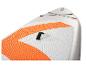 Opblaasbaar SUP-board met oranje en witte antislip toplaag.