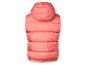 Gilet matelassé rose à capuche.