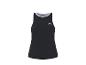 Débardeur de sport noir pour femme avec liserés blancs et logo