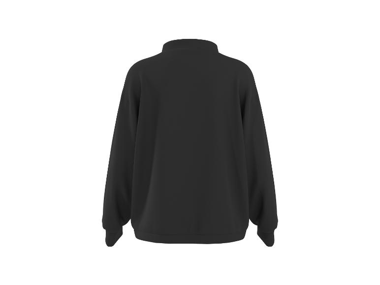 Sweat-shirt noir à col montant, vue de dos