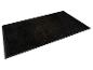 Paillasson rectangulaire noir avec une bordure noire.