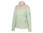 Groen en beige fleecejack met rits en zakken