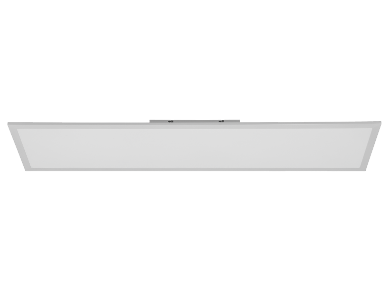 Plafonnier rectangulaire blanc au design épuré.