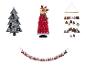 Quatre calendriers de l'Avent de Noël, dont un arbre, un renne et deux avec des sacs suspendus.
