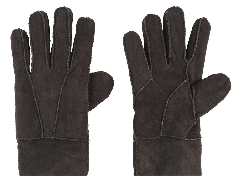 Ga naar volledige schermweergave: LIVERGY® Lederen handschoenen met lamsvacht - afbeelding 3