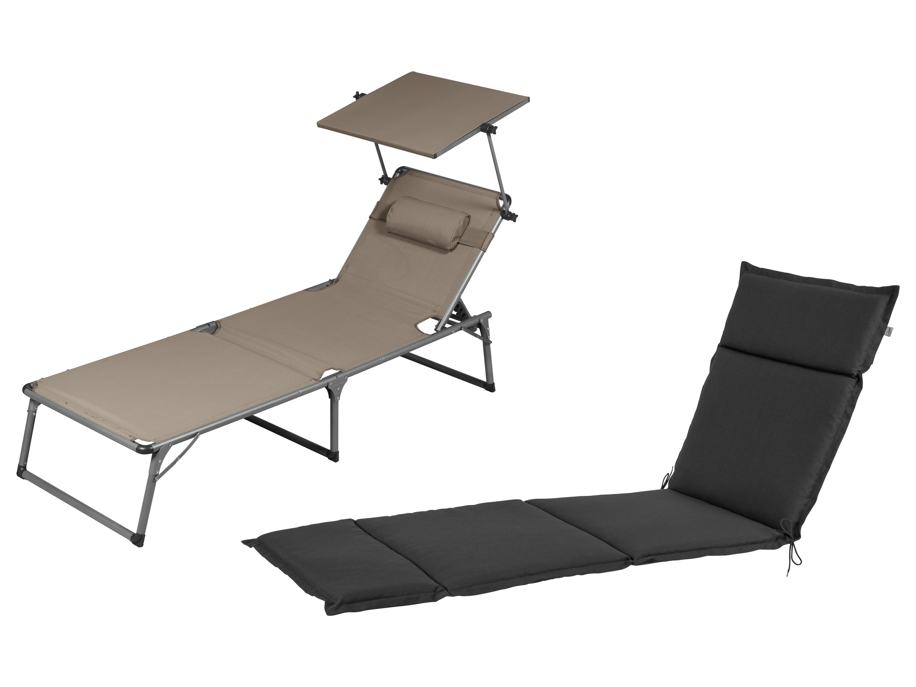 Ligstoel met ligstoelkussen, 190 x 60 cm LIVARNO home Houston