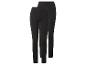 Deux paires de leggings noirs, l'une devant l'autre, sur fond blanc.