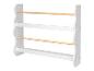 Witte wandrek met houten latten