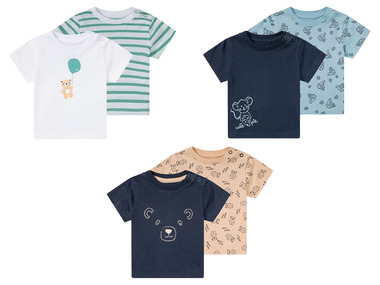 lupilu® Set van 2 katoenen T-shirts met korte mouwen