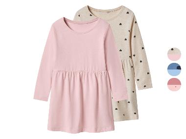 lupilu® Robes pour filles, 2 pièces