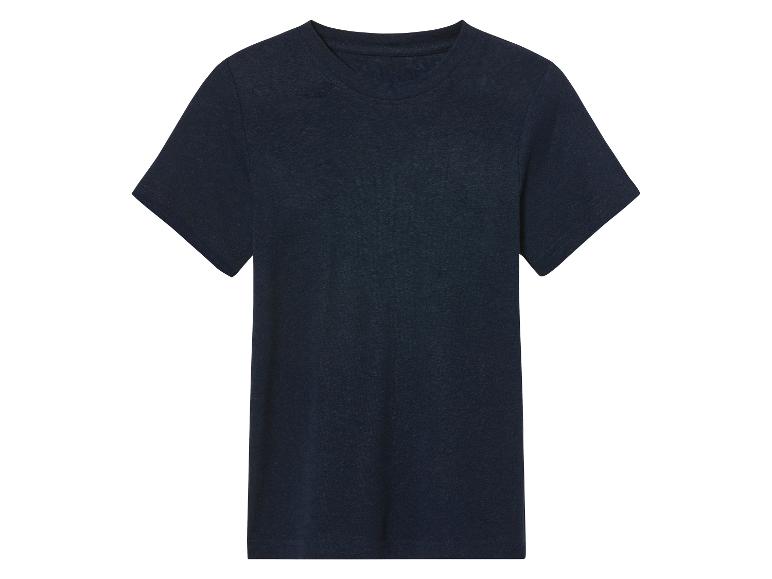 T-shirt bleu marine à manches courtes.