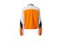 Oranje, wit en zwart sportjack met opstaande kraag