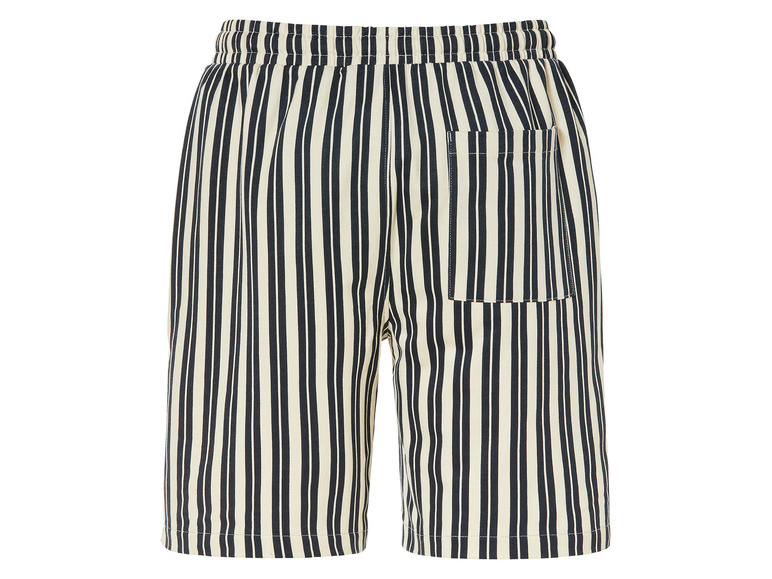 Beige korte broek met zwarte strepen