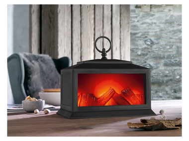 LIVARNO home Lanterne LED effet cheminée