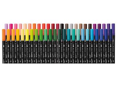 CRELANDO® Twinmarker feutre double pointe fineliner et brushliner XXL
