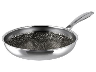 SILVERCREST® Poêle en acier inoxydable avec structure en nid d’abeille, Ø 28 cm