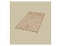 Beige vloerkleed met een patroon van witte gebogen lijnen