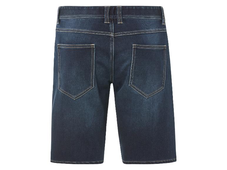 Shorts en jean foncé, vue arrière.