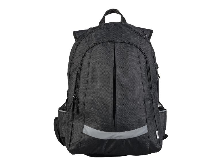 Sac à dos noir avec poches latérales.