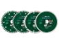 Quatre disques de coupe Parkside verts et gris pour meuleuse d'angle.